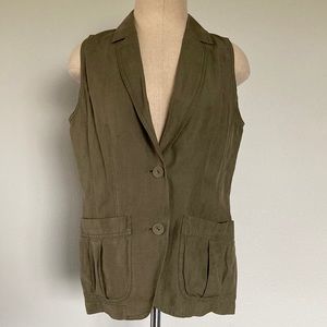 J. Jill, XS, silk/linen blend vest